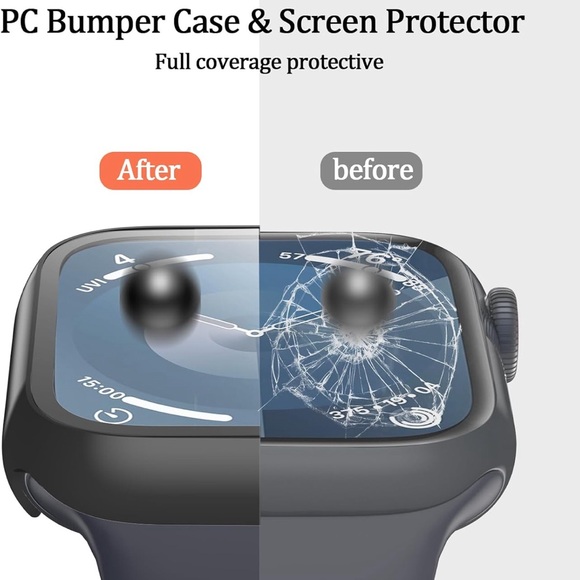 NWT 3 pk Apple Watch Covers/Cases - Black, Rose Gold, Clear - Picture 3 of 7